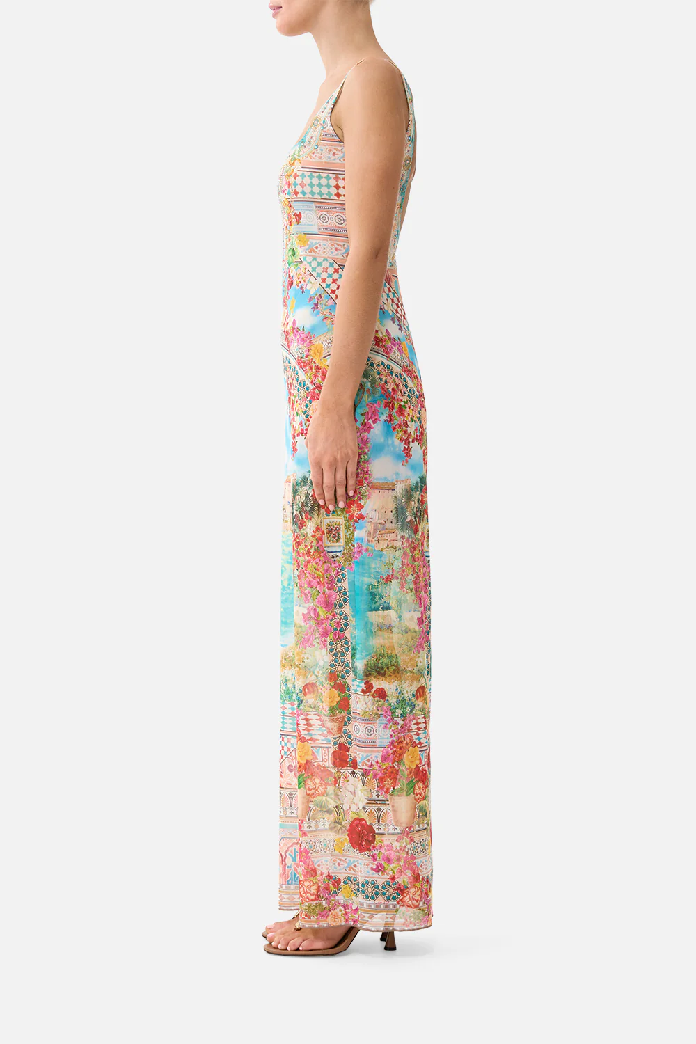 SQUARE NECK BEACH MAXI DRESS WITH LOW BACK MEET ME IN MALLORCA - Image 4