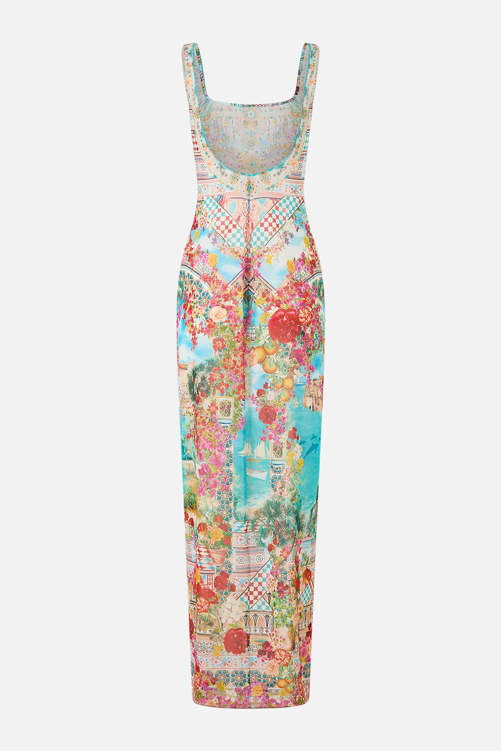 SQUARE NECK BEACH MAXI DRESS WITH LOW BACK MEET ME IN MALLORCA - Image 6
