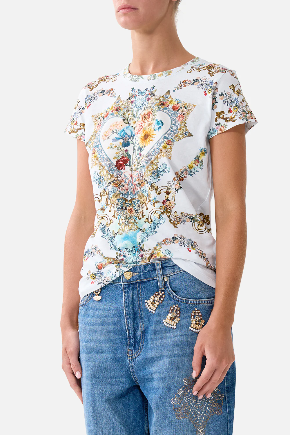 SLIM FIT ROUND NECK T-SHIRT SEVILLE SWEETHEART - Image 5