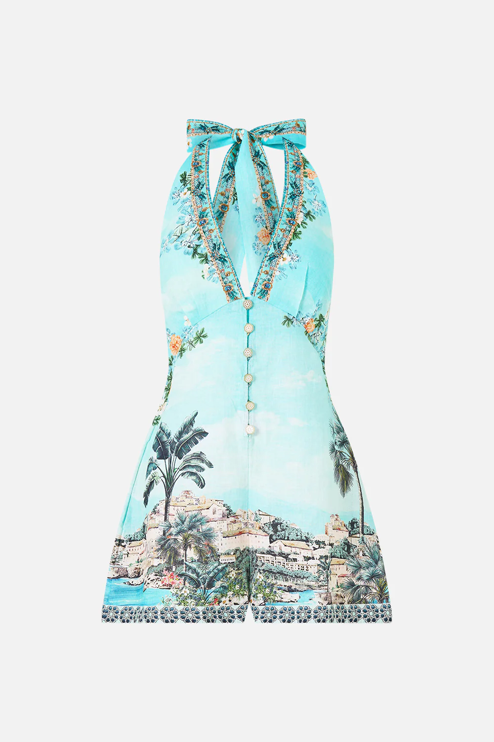 BUTTON FRONT HALTER PLAYSUIT BALEARIC BEBÉ - Image 3