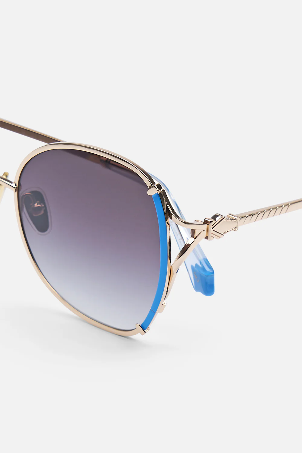 LADY LIBERTINE SUNGLASSES GOLD / BLUE - Image 3