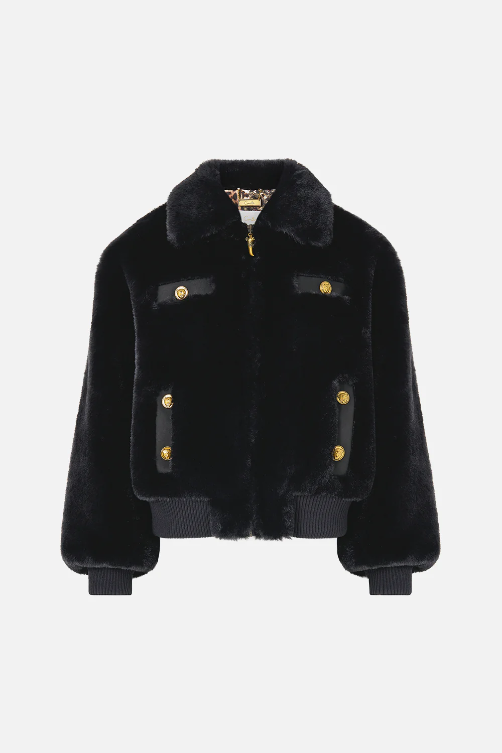 FAUX FUR BOMBER WITH POCKET DETAILS FIESTA, SIESTA, REPEAT - Image 3