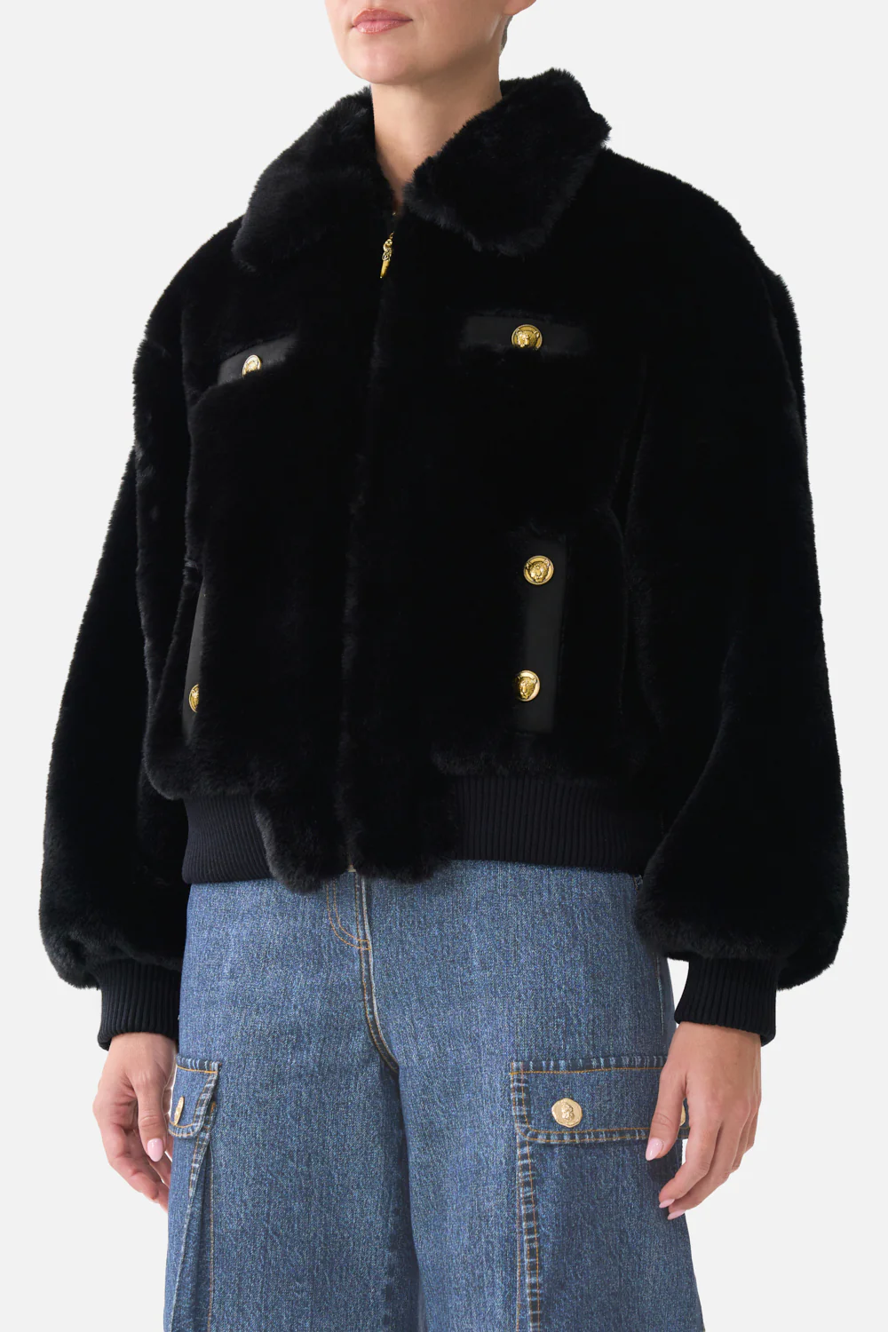 FAUX FUR BOMBER WITH POCKET DETAILS FIESTA, SIESTA, REPEAT - Image 5