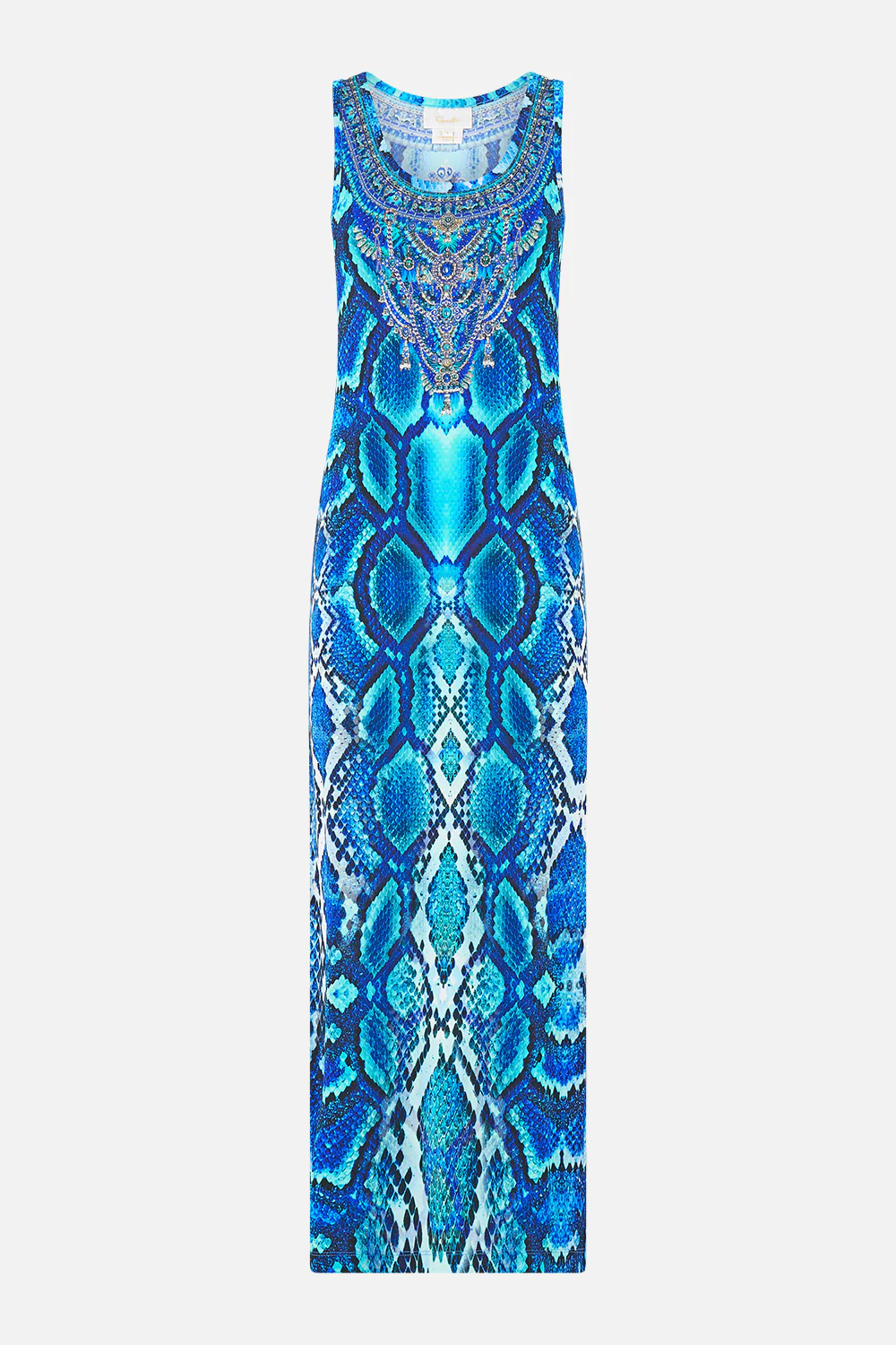 JERSEY SCOOP NECK TANK DRESS THE SAPPHIRE SERPENT - Image 3