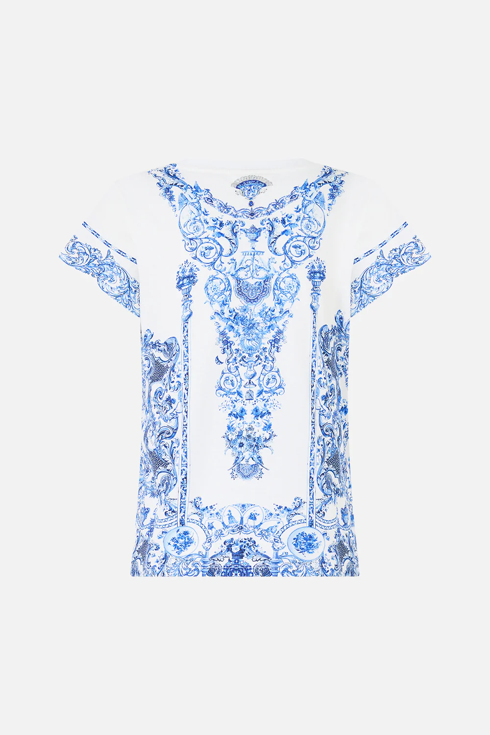 SLIM FIT ROUND NECK T-SHIRT CERAMIC PANORAMIC - Image 6