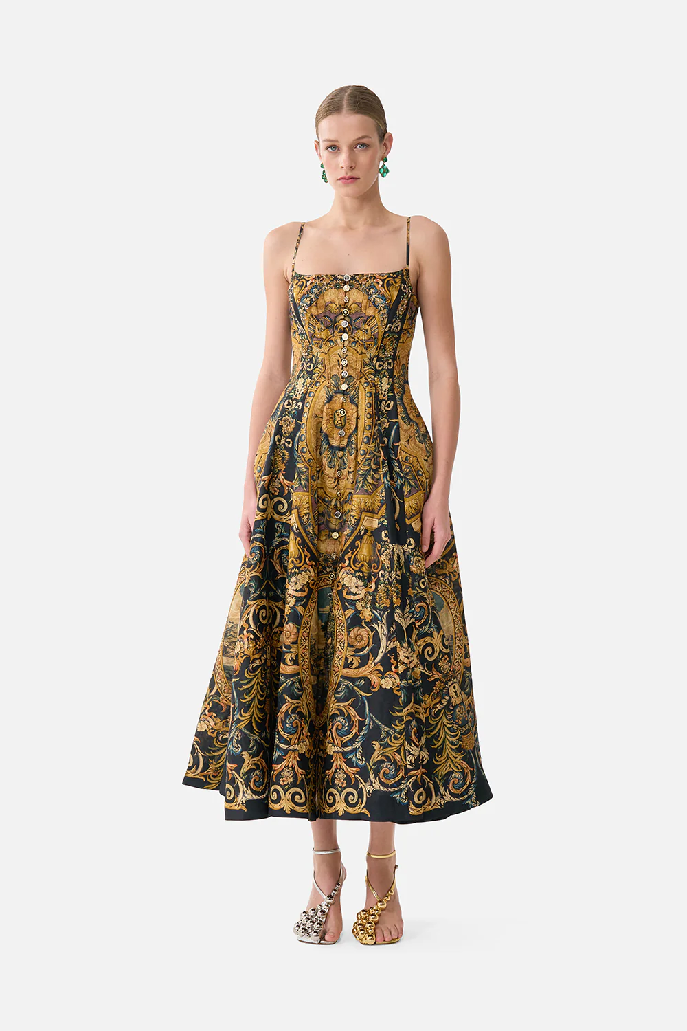 CORSET DRESS WITH LONG FLARED SKIRT MUSEUM MEMOIRS
