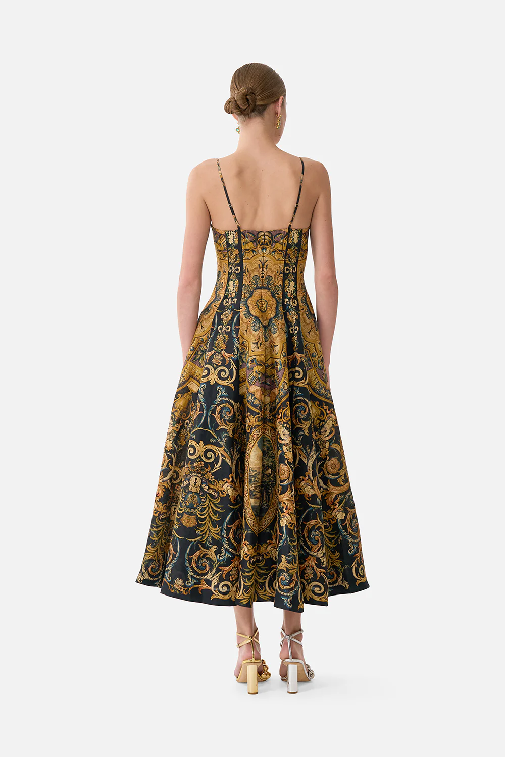 CORSET DRESS WITH LONG FLARED SKIRT MUSEUM MEMOIRS - Image 2