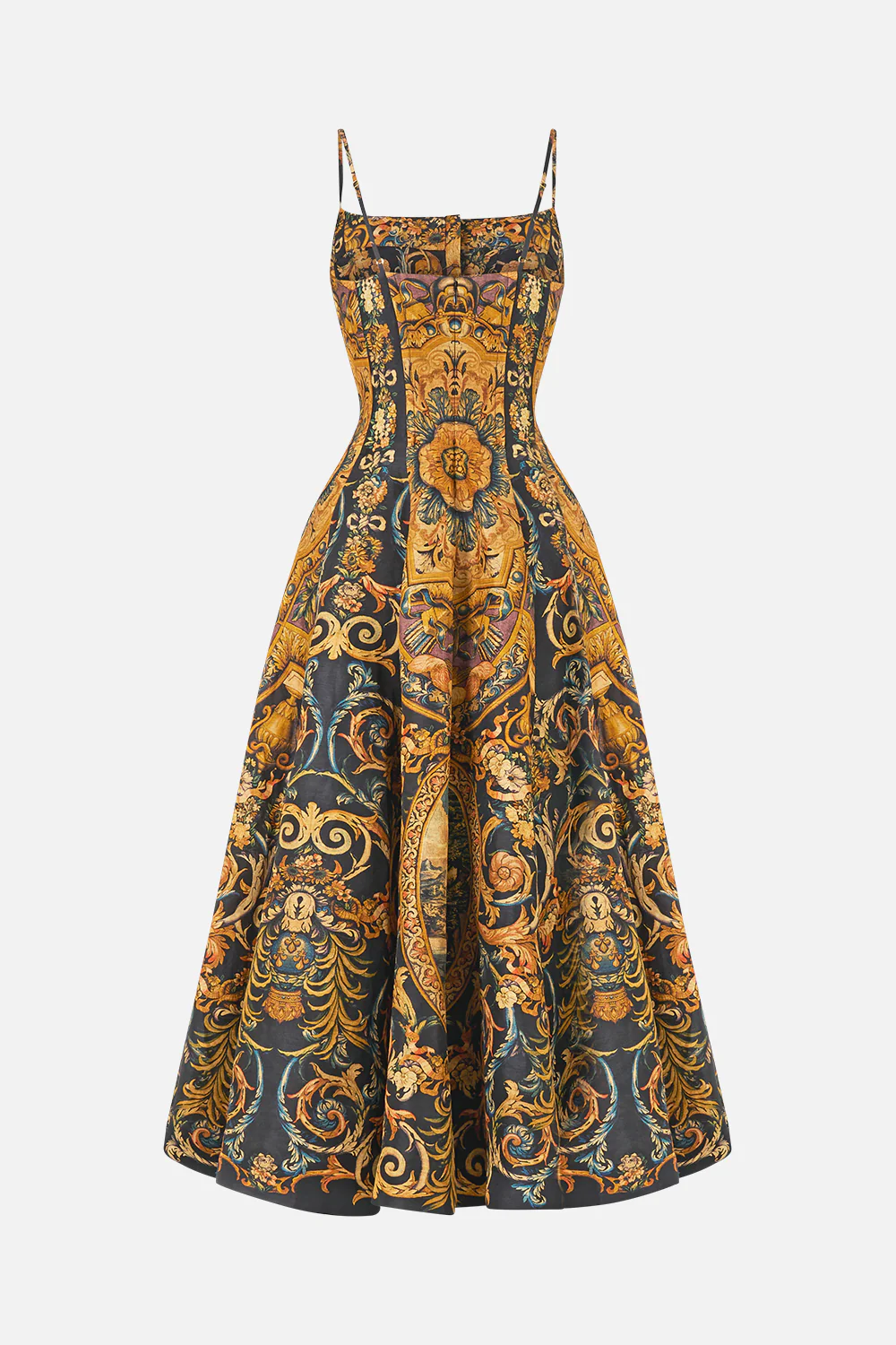 CORSET DRESS WITH LONG FLARED SKIRT MUSEUM MEMOIRS - Image 6