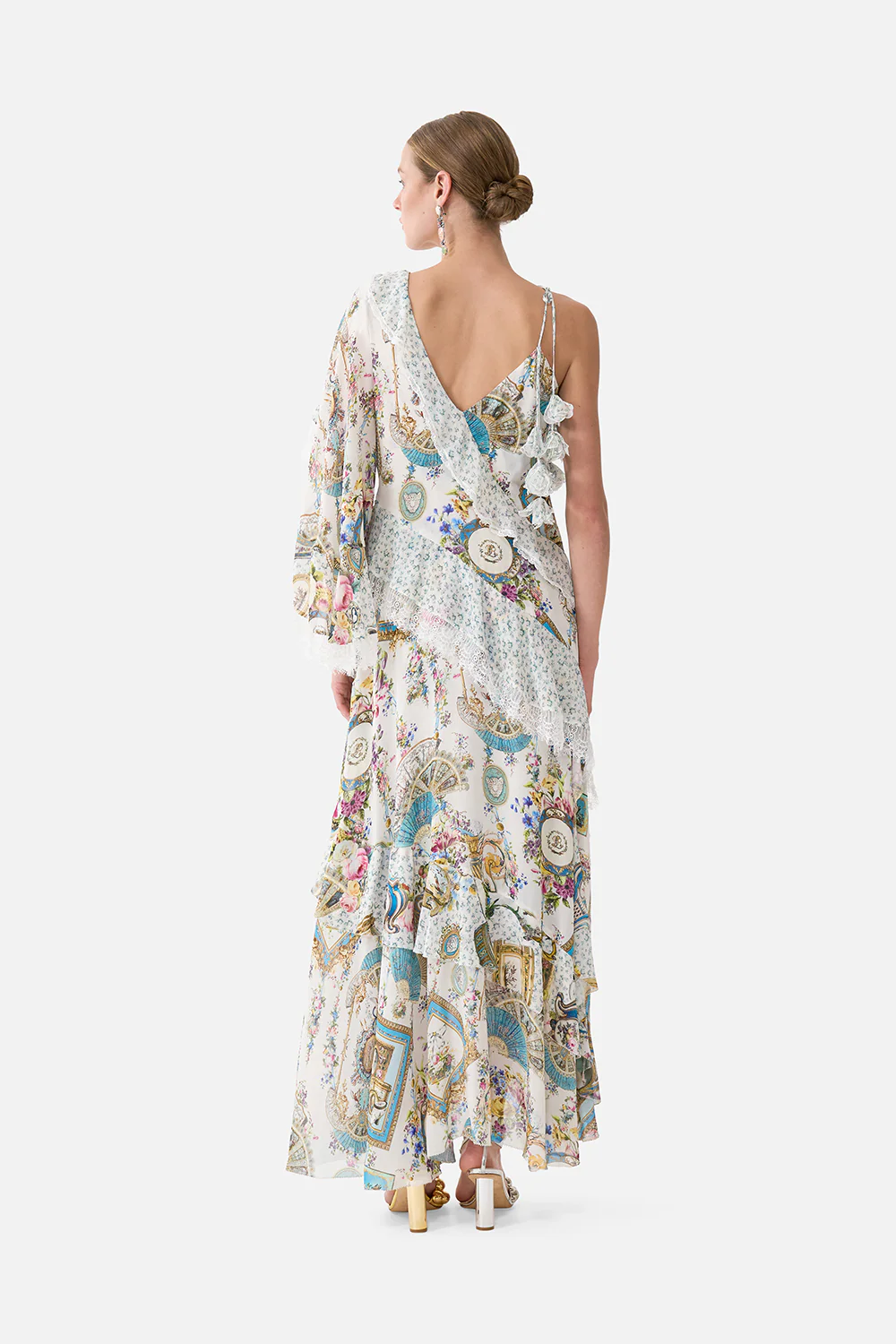 ASYMMETRIC SPLICED RUFFLE DRESS ART FOR THE ARTISANS - Image 2