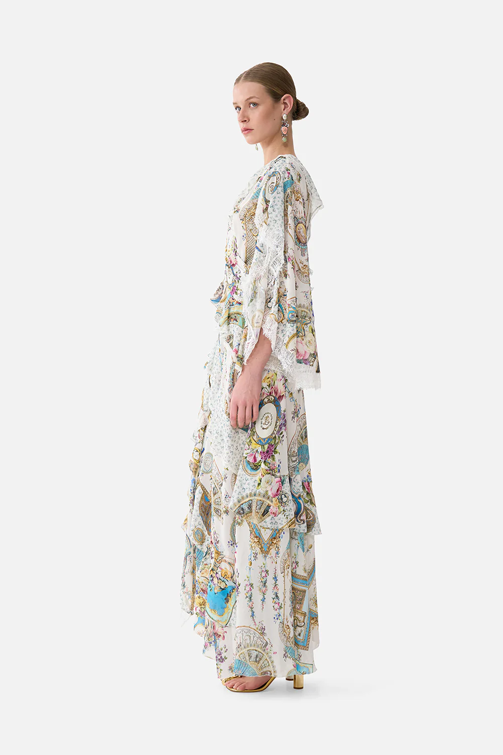 ASYMMETRIC SPLICED RUFFLE DRESS ART FOR THE ARTISANS - Image 4