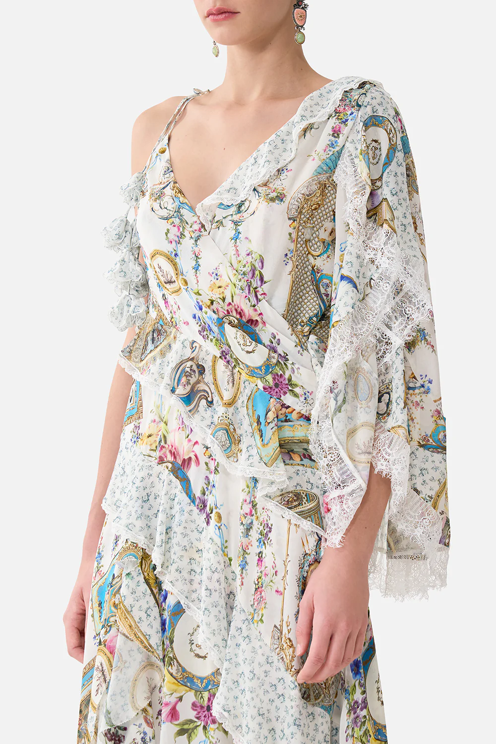 ASYMMETRIC SPLICED RUFFLE DRESS ART FOR THE ARTISANS - Image 5