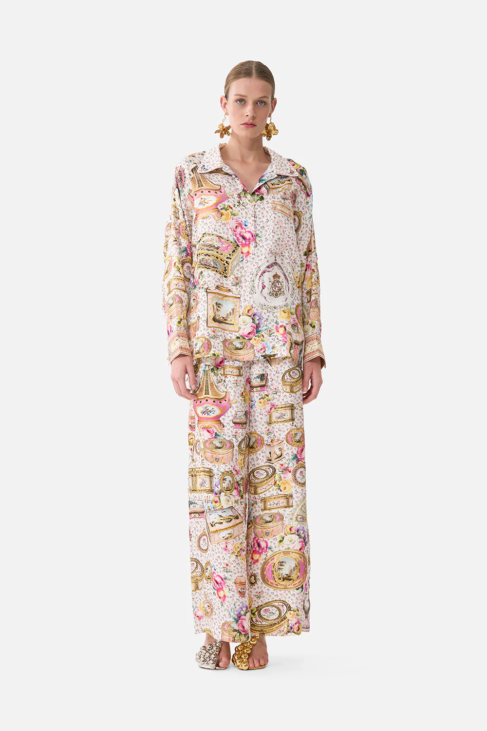 WIDE LEG WAISTED PANT IN THE HEART OF ART