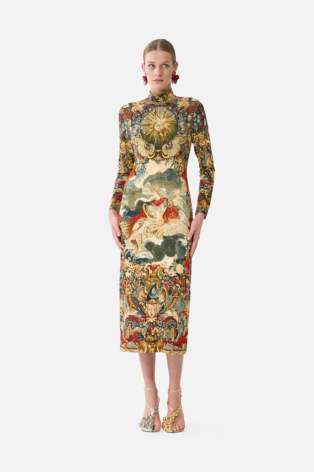 TURTLE NECK JERSEY DRESS MEET ME AT THE MET