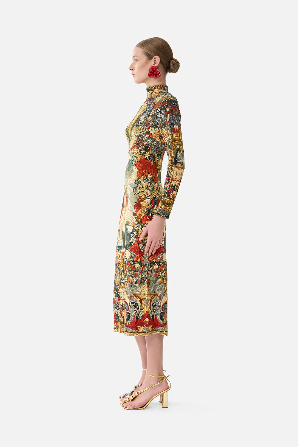 TURTLE NECK JERSEY DRESS MEET ME AT THE MET - Image 4