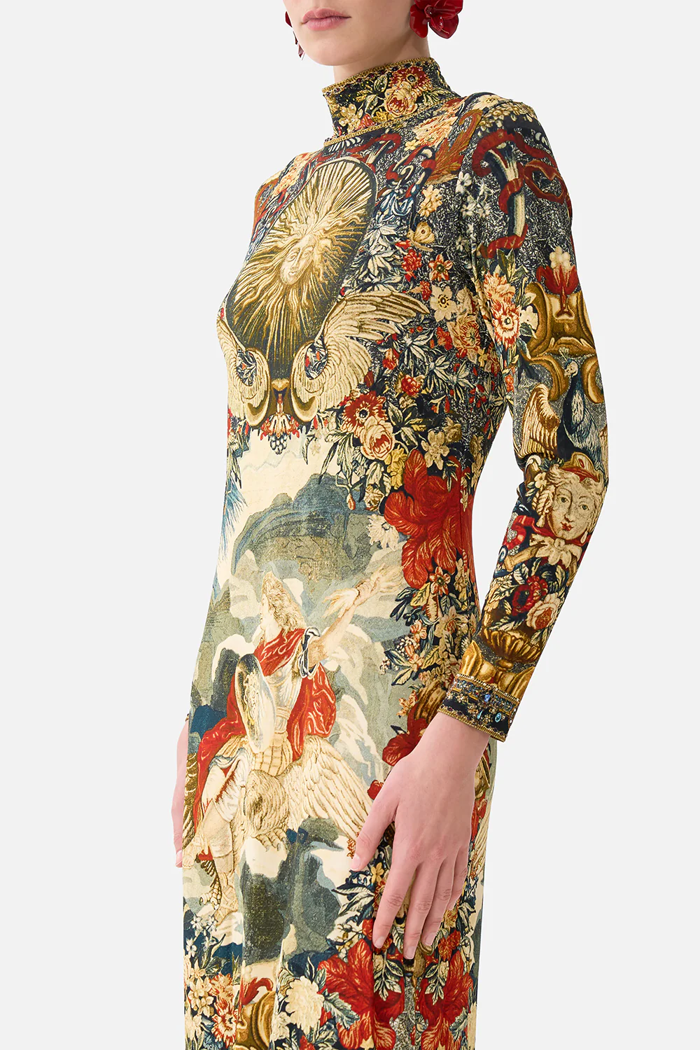 TURTLE NECK JERSEY DRESS MEET ME AT THE MET - Image 5