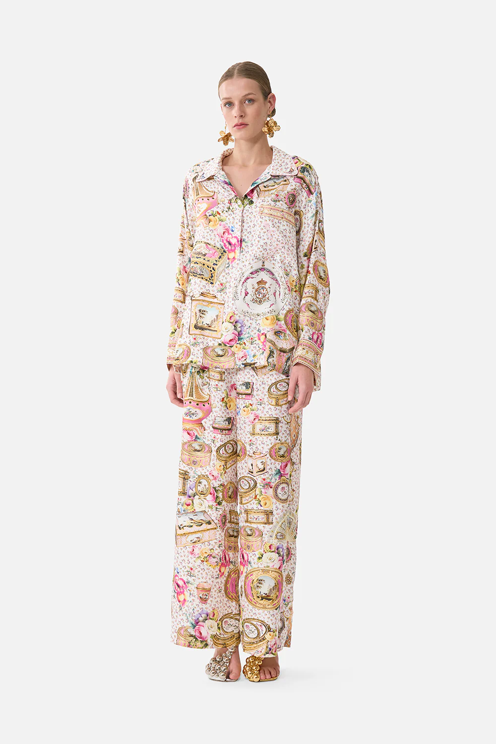 RELAXED COLLARED SHIRT WITH POCKET IN THE HEART OF ART