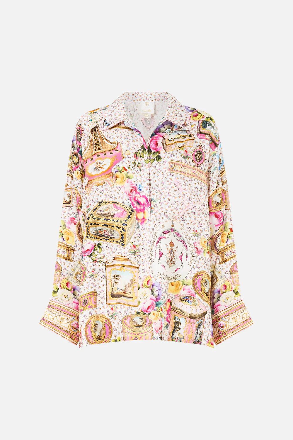 RELAXED COLLARED SHIRT WITH POCKET IN THE HEART OF ART - Image 3