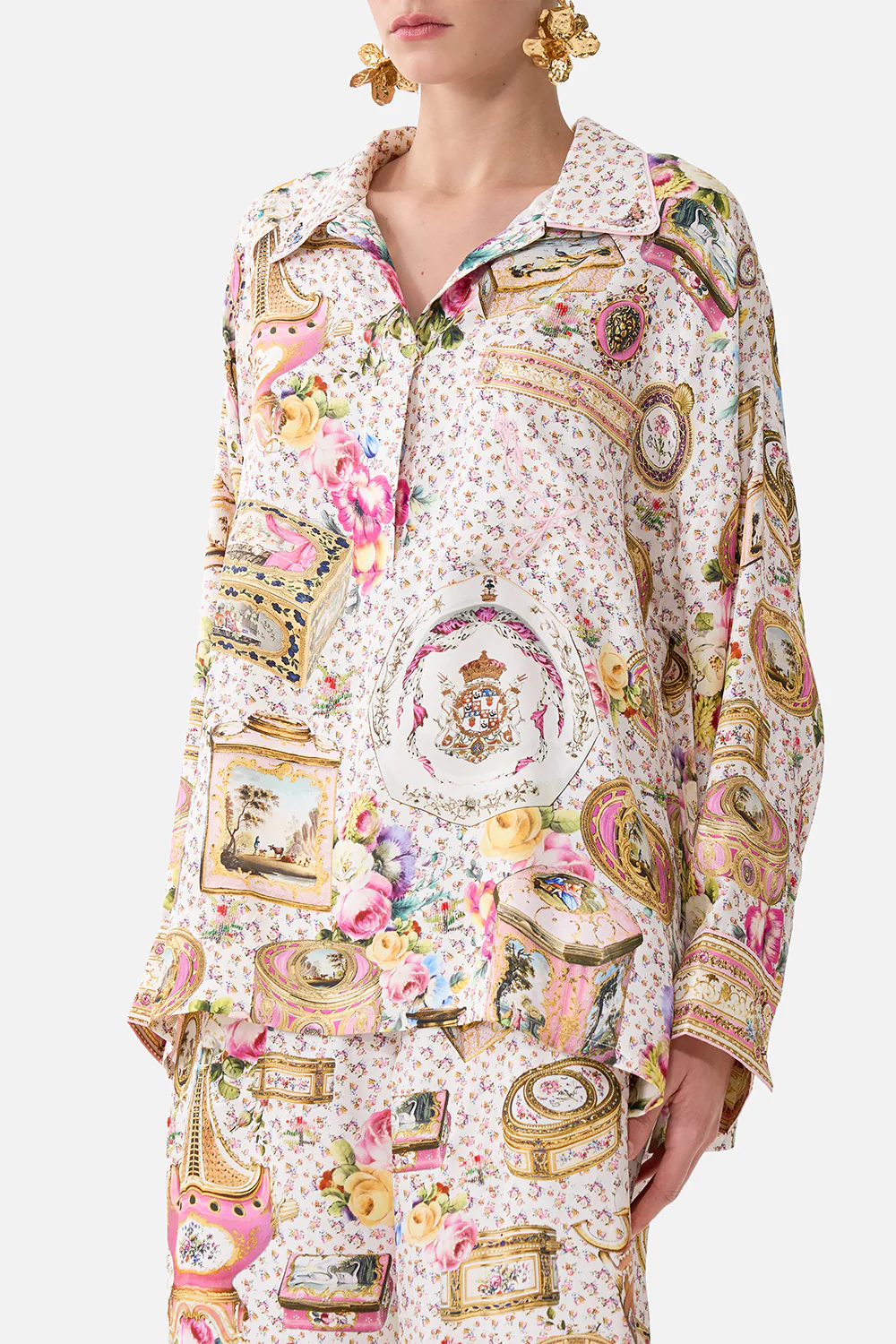 RELAXED COLLARED SHIRT WITH POCKET IN THE HEART OF ART - Image 5