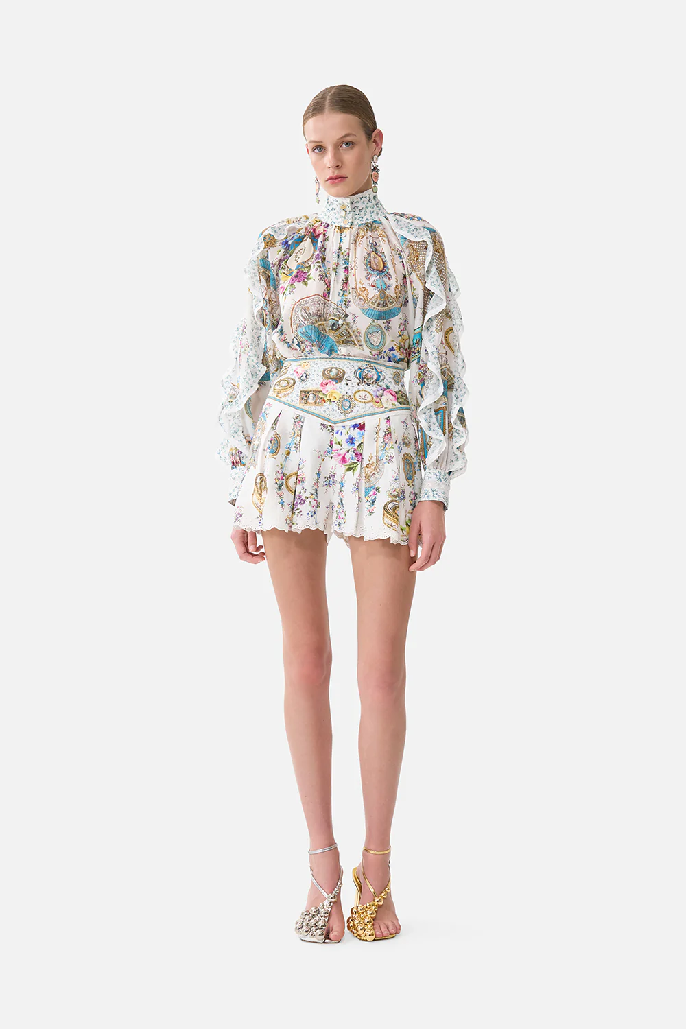 RELAXED BLOUSE WITH FRILL SLEEVE DETAIL ART FOR THE ARTISANS