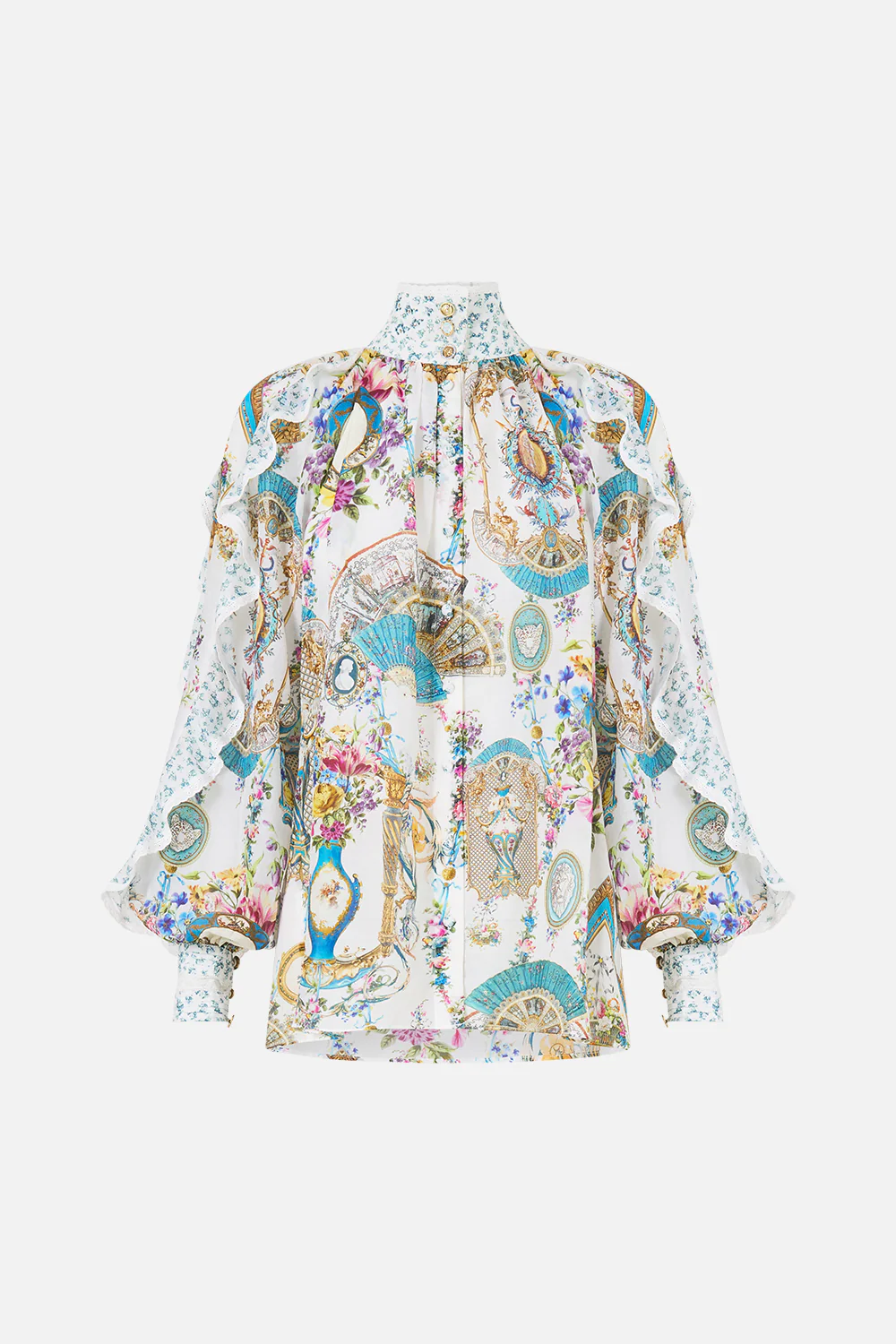 RELAXED BLOUSE WITH FRILL SLEEVE DETAIL ART FOR THE ARTISANS - Image 3
