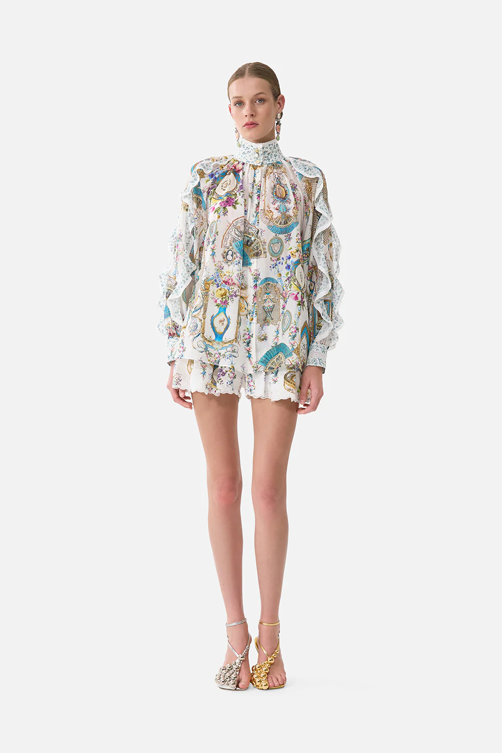 RELAXED BLOUSE WITH FRILL SLEEVE DETAIL ART FOR THE ARTISANS - Image 6