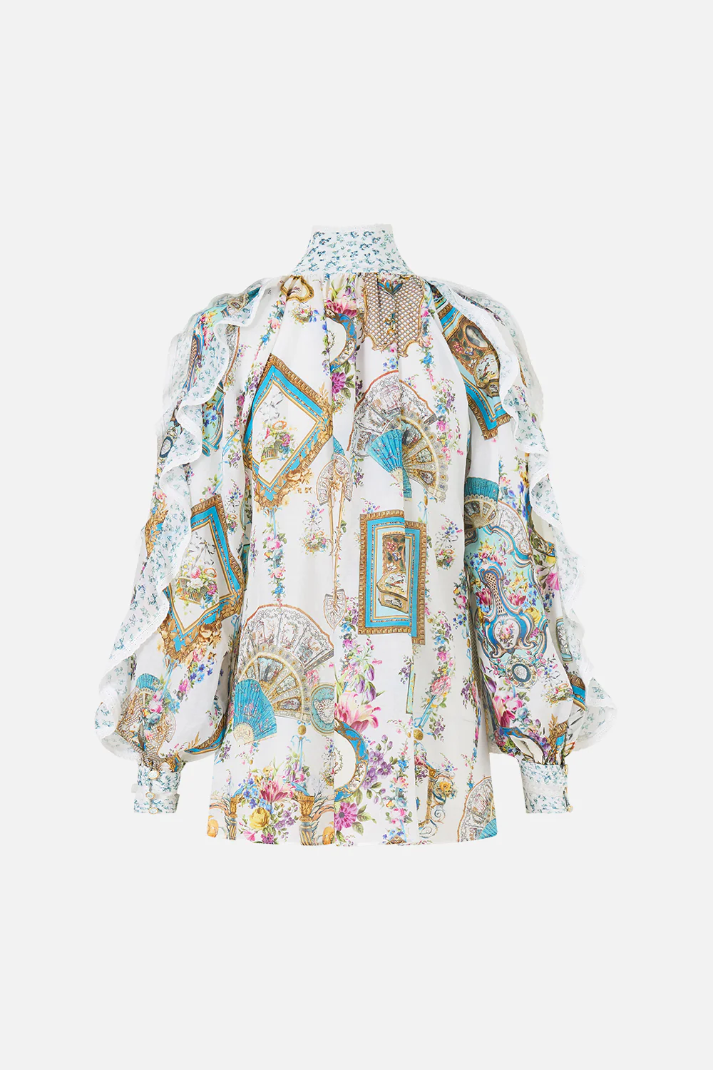RELAXED BLOUSE WITH FRILL SLEEVE DETAIL ART FOR THE ARTISANS - Image 7