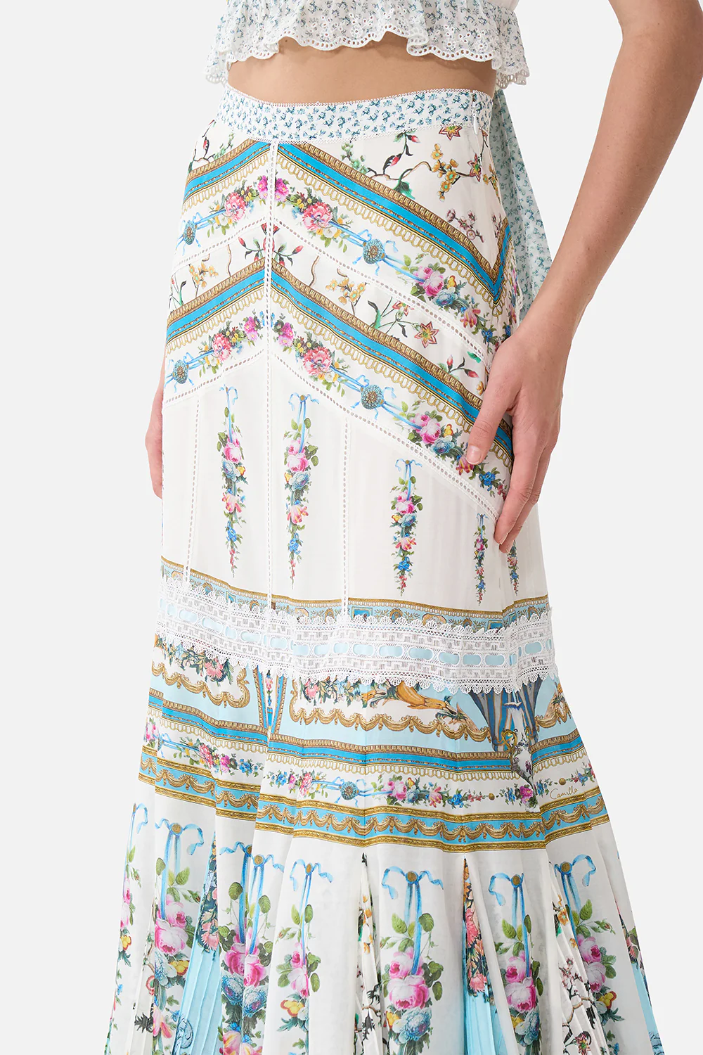 FLARED MAXI SKIRT WITH GODETS ART FOR THE ARTISANS - Image 5