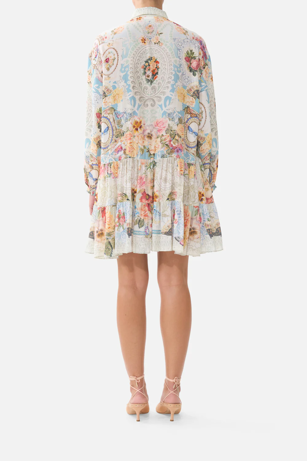 LONG SLEEVE TIERED SHORT DRESS A TASTE FOR LACE - Image 2