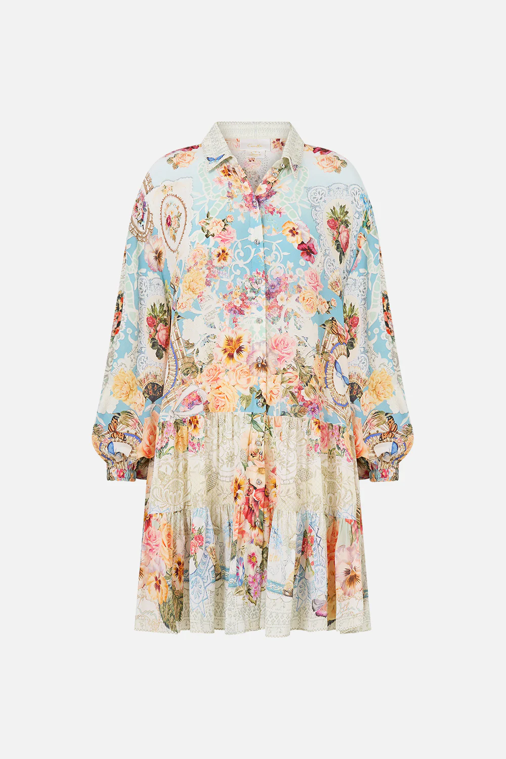 LONG SLEEVE TIERED SHORT DRESS A TASTE FOR LACE - Image 3